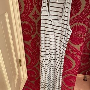 Light Blue Striped Maxi dress